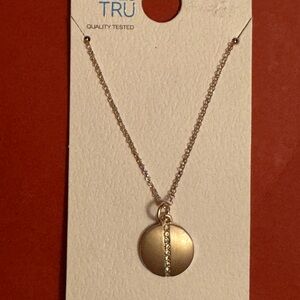 Silver Tone Crystal Pendant Necklace NWT